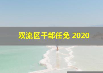 双流区干部任免 2020